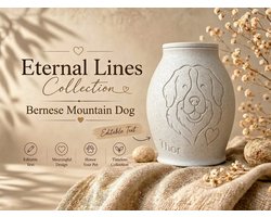 Berner Sennen Dierenurn voor Asbewaring | Gepersonaliseerde Hondenurn | Marmer Wit | Eternal Lines