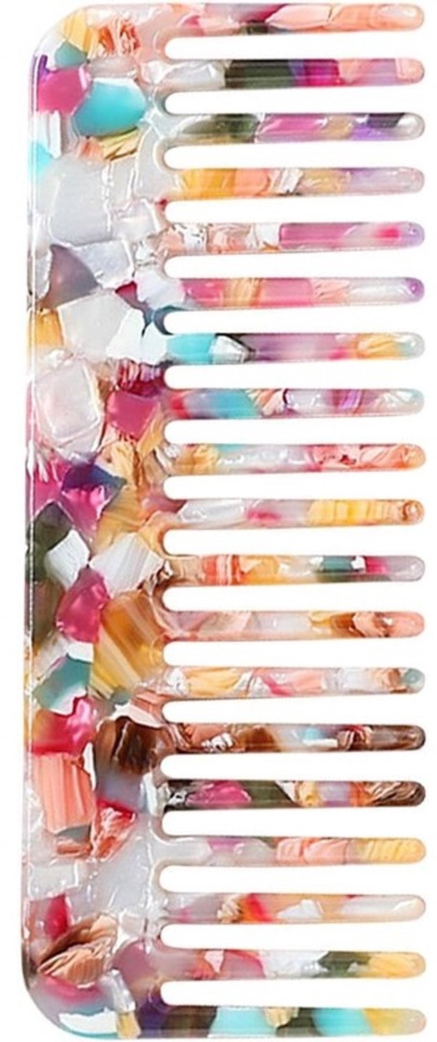 Haarkam - Ontklittingskam - Reizen - Antistatisch - 11.7 x 4.5 cm - Gemarmerd