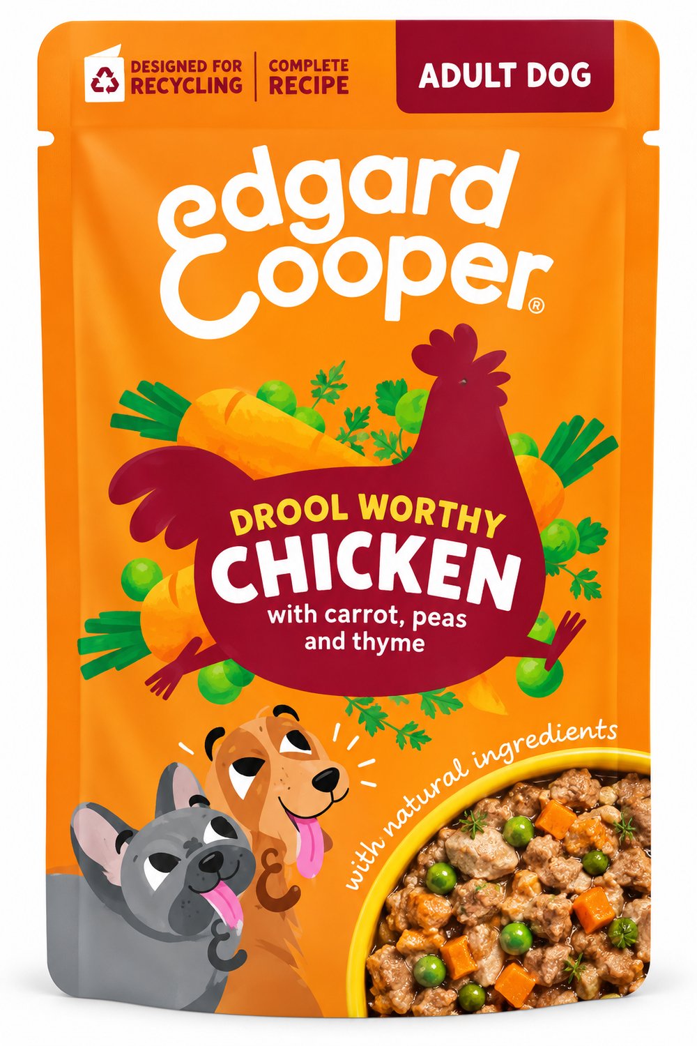Edgard & Cooper Adult Kip Stoofpot Hondenvoer 150 g