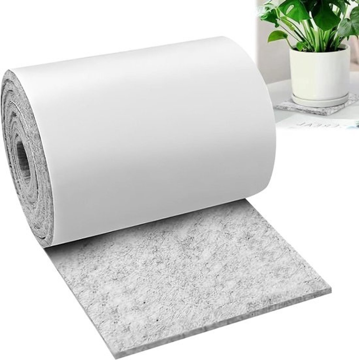 Zelfklevend Viltband - Plakvilt Rol - Meubels Beschermen - Condensatie Absorberend - 5m x 10cm - Grijs