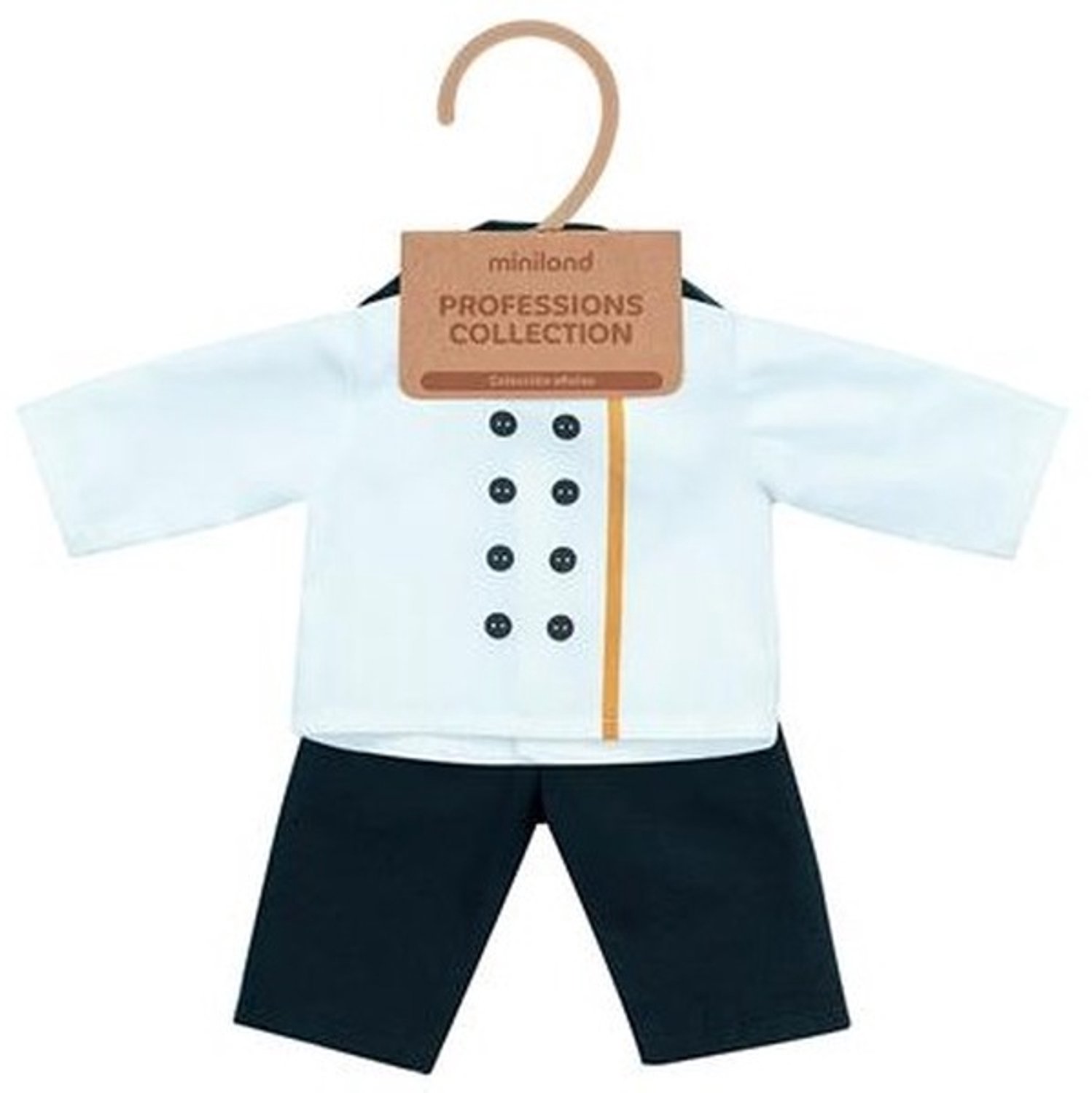 Miniland poppenkleding kok 38cm - educatief rollenspel speelgoed.