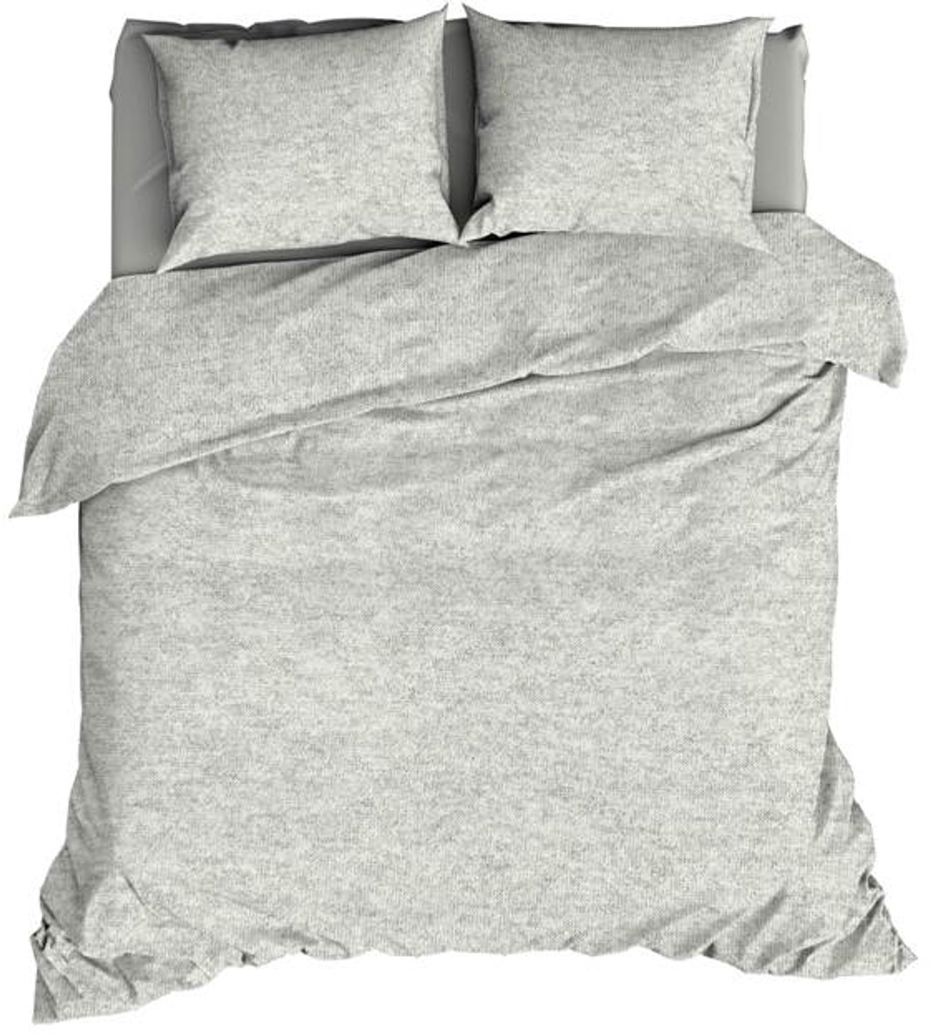 Romanette Melange Dekbedovertrek - Lits-jumeaux - 240x200/220 cm - Silver