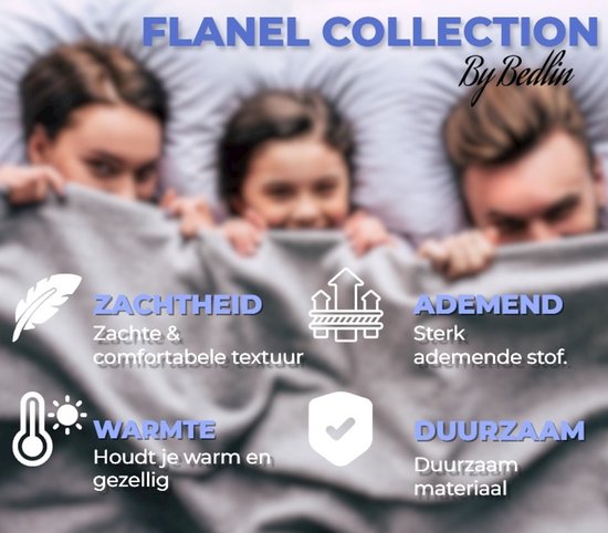 Dekbedovertrek Flanel - Winter - 2 personen - 200 x 200 cm - PIEDDEPOULES — afbeelding 4