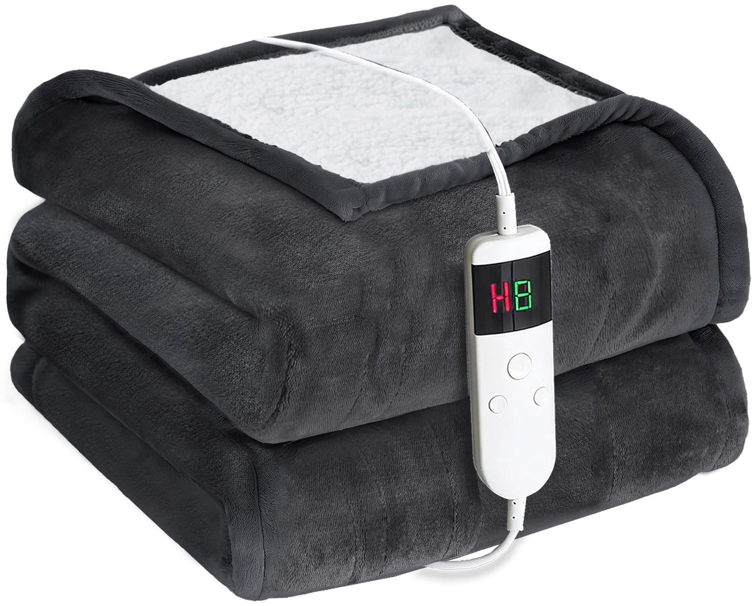 Cushious Verwarmingsdeken, warmtedeken met automatische uitschakeling, 130 x 180 cm, 10 verwarmingsstanden en 8-uurs - ShopVlot