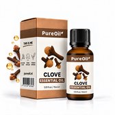 PureOil – Huile Essentielle de Clou de Girofle 15ml – 100% Pure, Naturelle & Vegan – Huile de Clou de Girofle - Pour Cheveux | Peau | Cuir Chevelu | Ongles | Diffuseur - Croissance des Cheveux