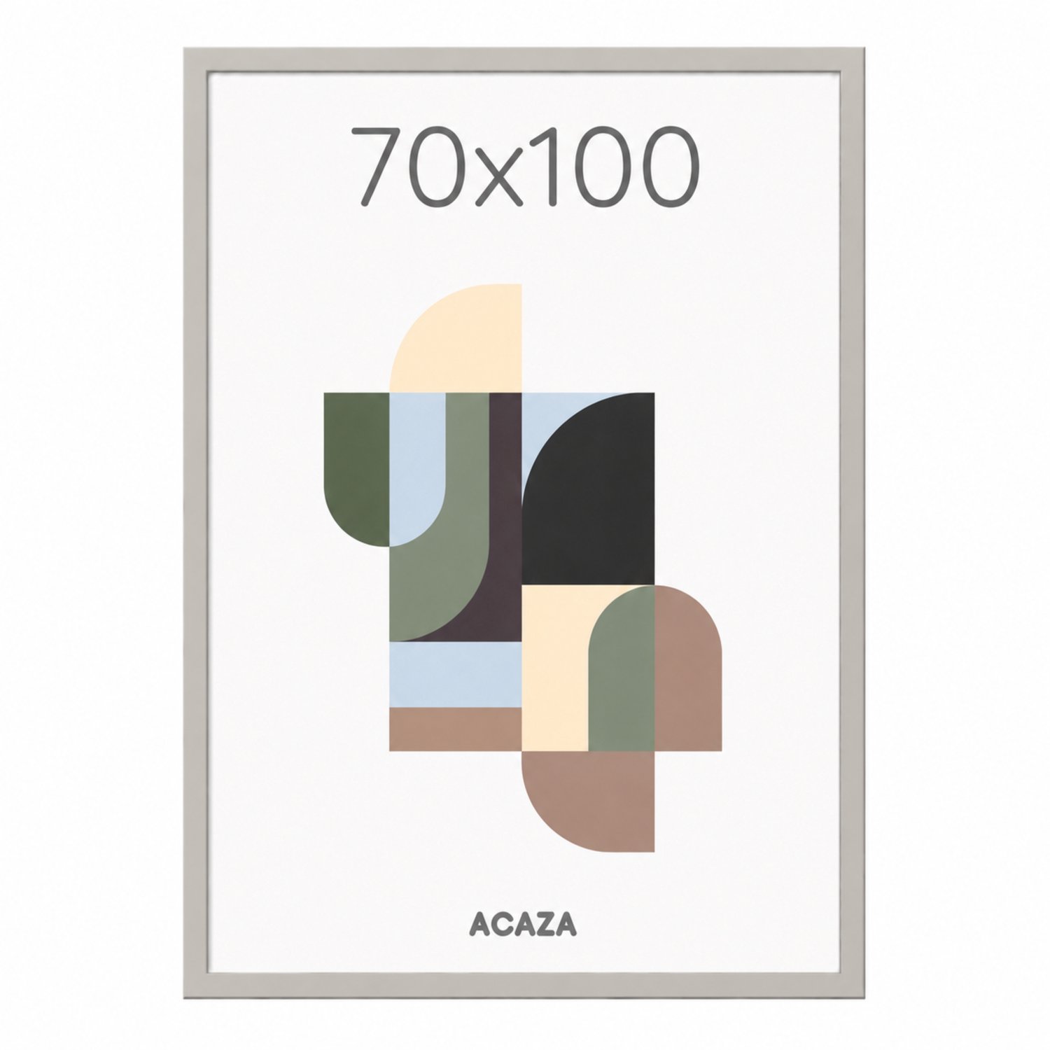 Acaza Fotolijst - Wissellijst voor Posters - Posterlijst van 70x100 cm - Fotolijst uit MDF Hout - Warm Grijs
