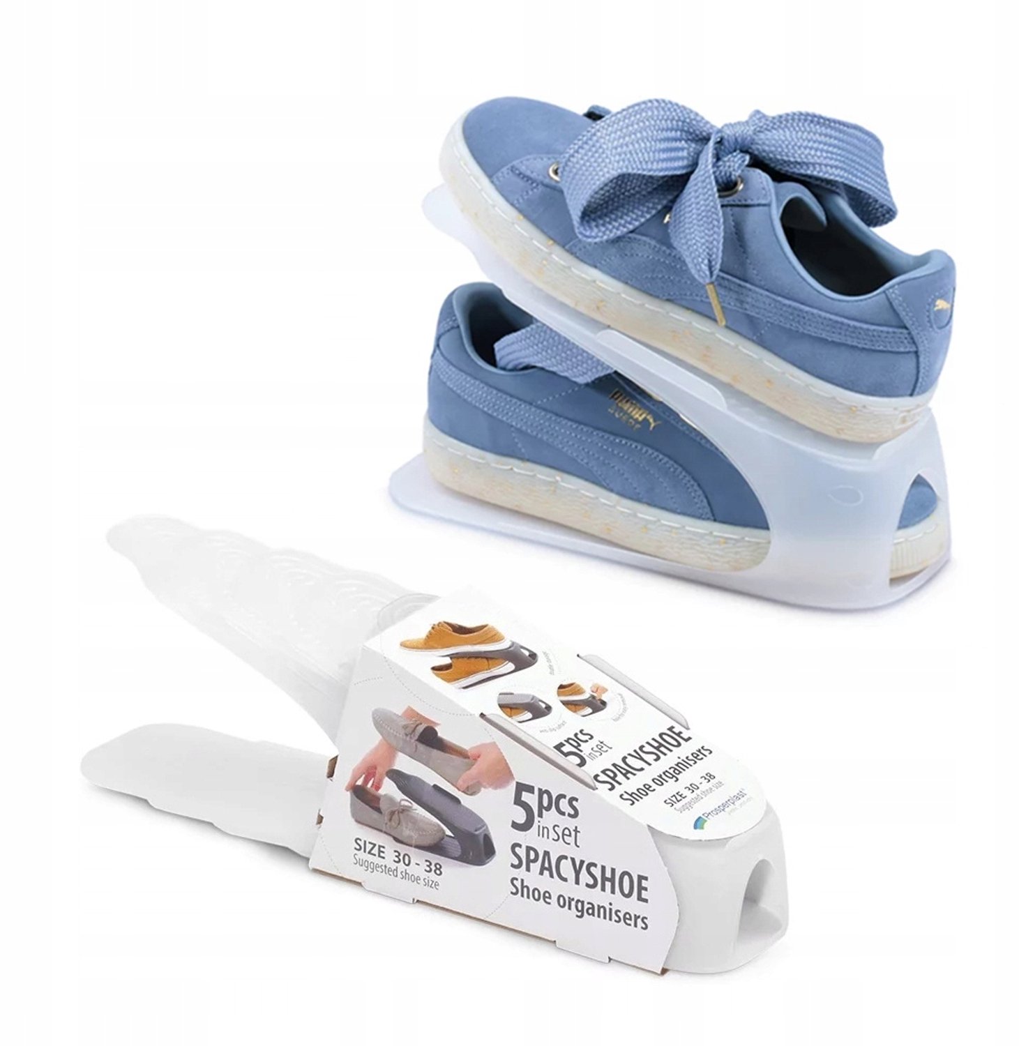 Spacyshoe Schoenen Organizer Wit - Set van 5 - Maat 30-38