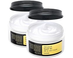 COSRX 2x Advanced Snail 92 All in one Cream Original Voordeelset (2x100g) - Korean Skincare - Alle Huidtypes - Glass Skin - Dagcrème - Nachtcrème