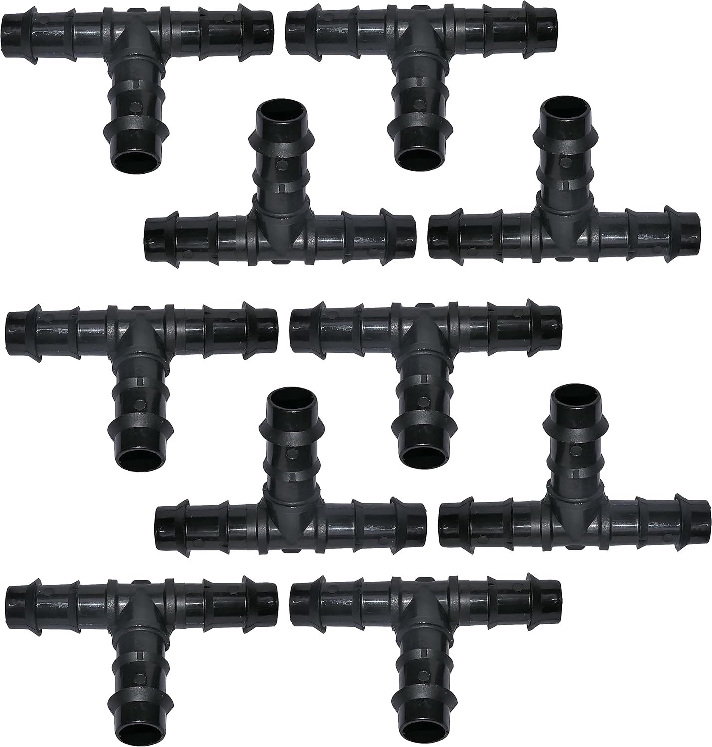 SnelShoppen - Set van 10 T-connectoren Ø 16 mm voor tuinwatering - Groefverbinder voor druppelirrigatiesysteem - Tuinaccessoires voor optimale irrigat