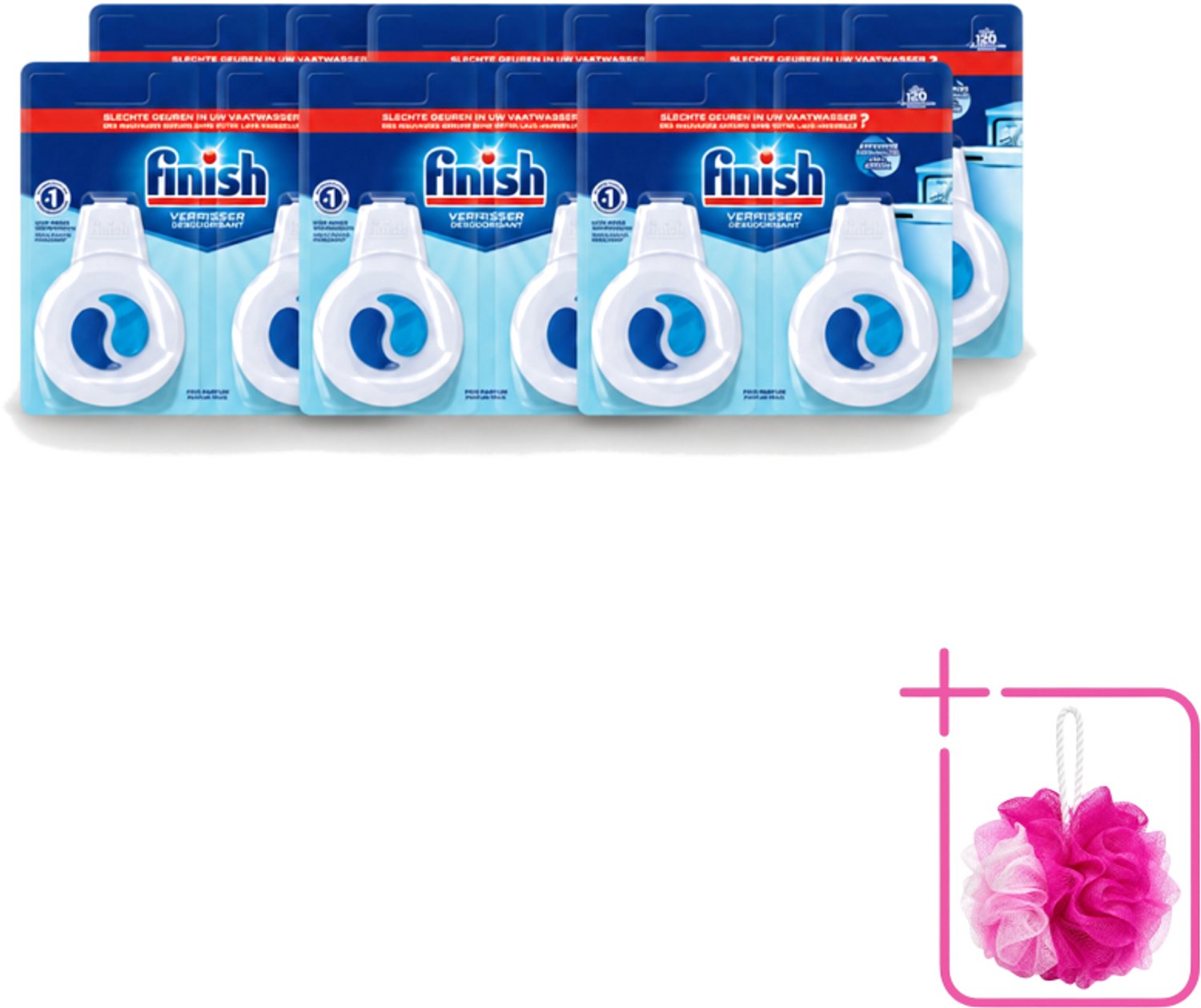 6 x Finish Deo Odorstop - Vaatwasverfrisser - Fris Parfum - Anti-geur - Tot 120 Afwasbeurten - Bulkverpakking - Vaatwasverfrisser - Douchemop - Geurstop