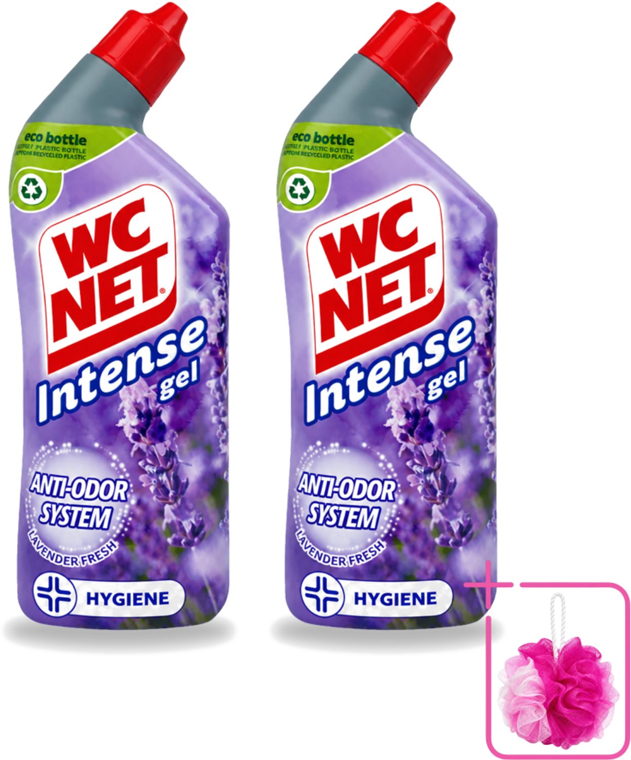 2 x WC Net - Toiletreiniger - Gel - Lavendel - Gerecycled Materiaal - 750 ml - Bulkverpakking - WC net - Douchemop - Toilet reiniger