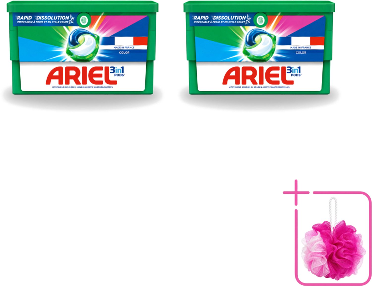 2 x Ariel Color - Wasmiddelcapsules - 3in1 Pods - Gekleurde Was - 19 Wasbeurten - Bulkverpakking - Wasmiddelcapsules - Douchemop - Gekleurde was