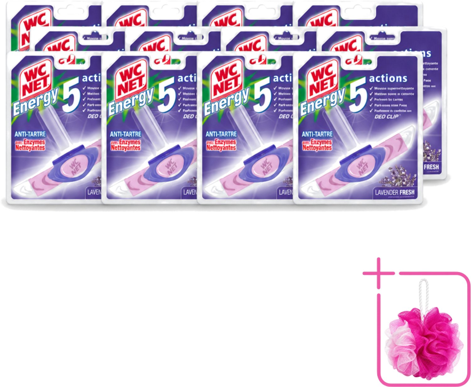 12 x WC Net - Toiletblok - Lavendel - 1 Blokje - Bulkverpakking - Toilet net - Douchemop - Toilet reiniger