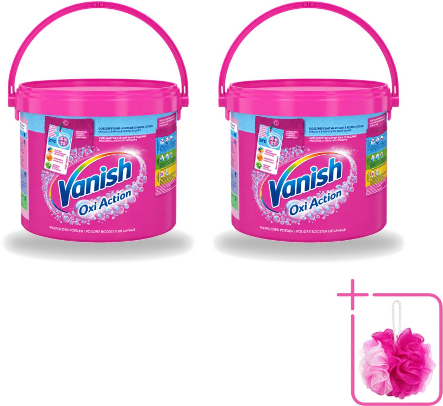 2 x Vanish Oxi Action - Vlekkenverwijderaar - Wasbooster - Gekleurde Was - 2.7 Kg - Bulkverpakking - Vlekkenverwijderaar - Douchemop - Wasbooster