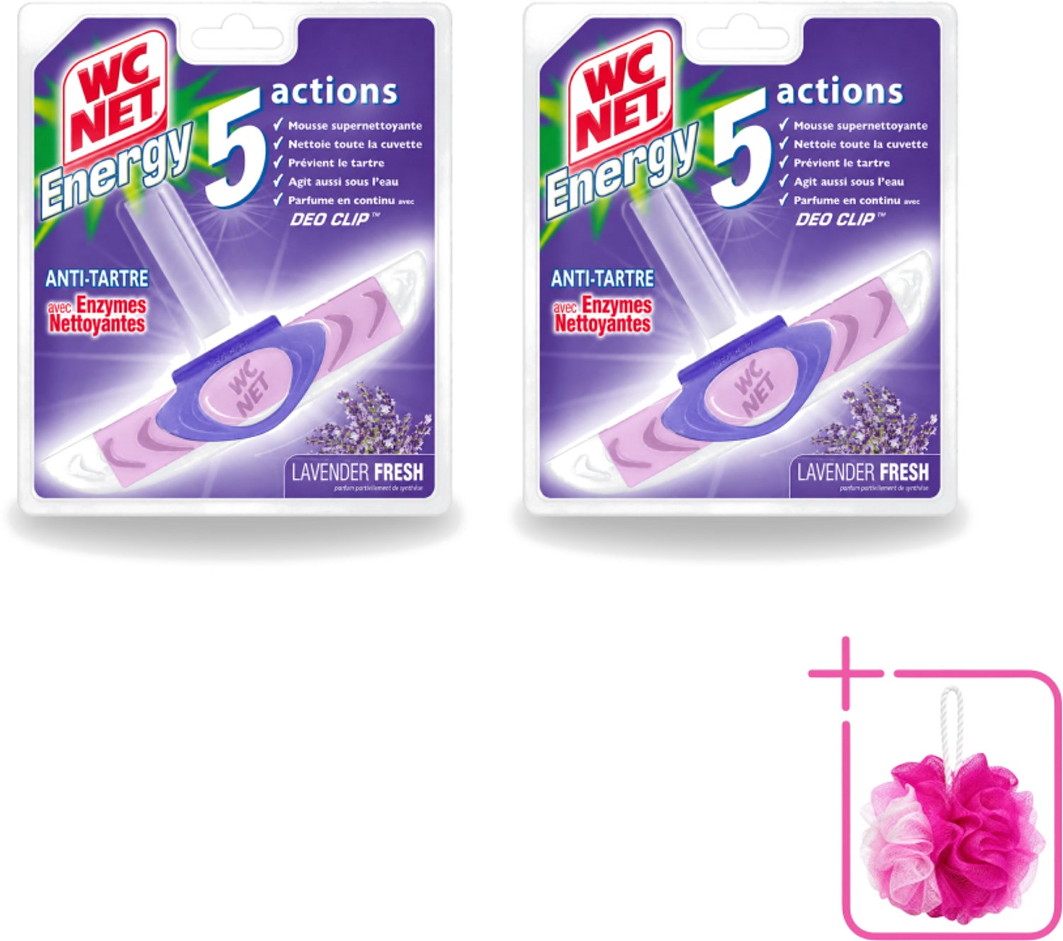 2 x WC Net - Toiletblok - Lavendel - 1 Blokje - Bulkverpakking - Toilet net - Douchemop - Toilet reiniger