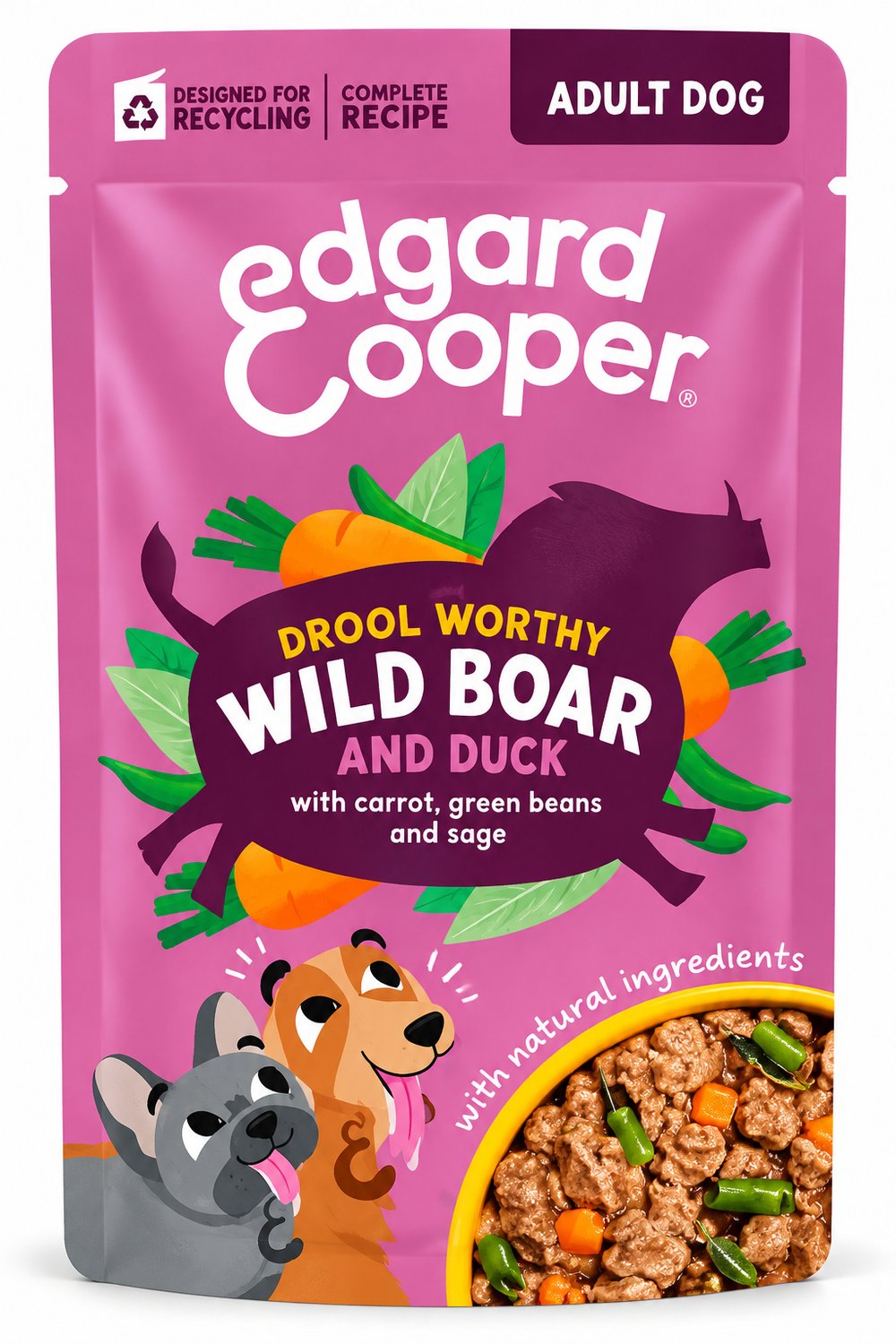 Edgard & Cooper Adult Wild Zwijn & Eend Stoofpot Hondenvoer 150 g
