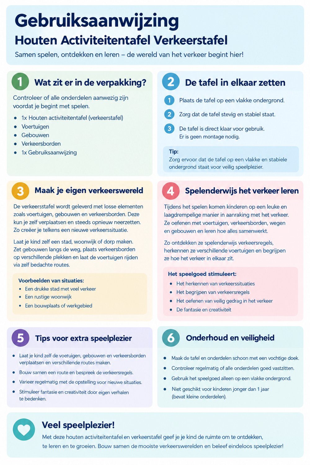 Activiteiten Tafel – Houten Speeltafel Peuter – Montessori Speelgoed – Speelgoed Auto’s met Gebouwen & Verkeersborden – Educatief Speelgoed 1, 2 & 3 Jaar — afbeelding 8