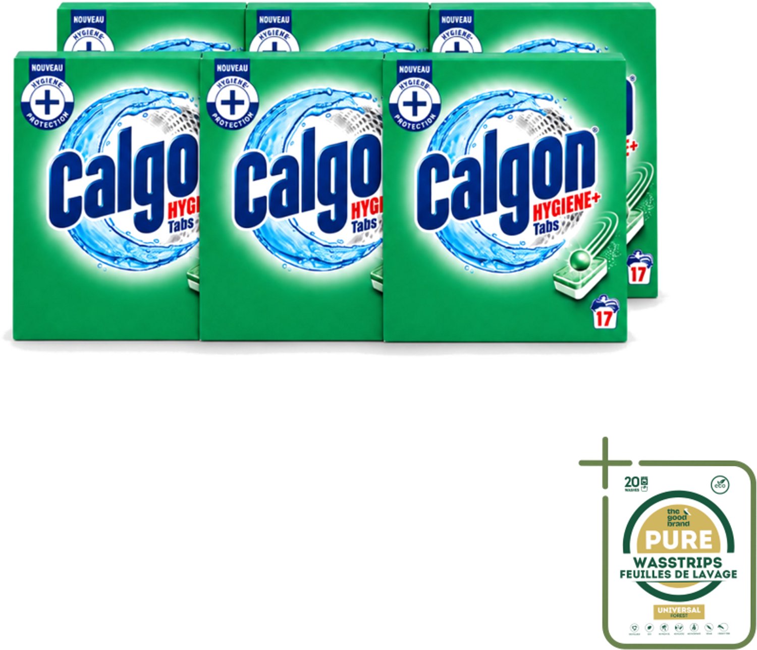 6 x Calgon - Ontkalkingsmiddel - 221 g - 17 Capsules - Wasstrips - Ontkalken Wasmachine - Kalkaanslag - Wasmachine Reinigen - Wasmiddel - Wasmachine Beschermen