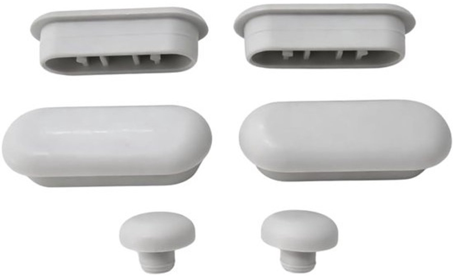 Toiletbril Rubber - Universele Onderdelen - Montage Reparatie - Set van 6 Stuks - Verschillende Maten - Wit