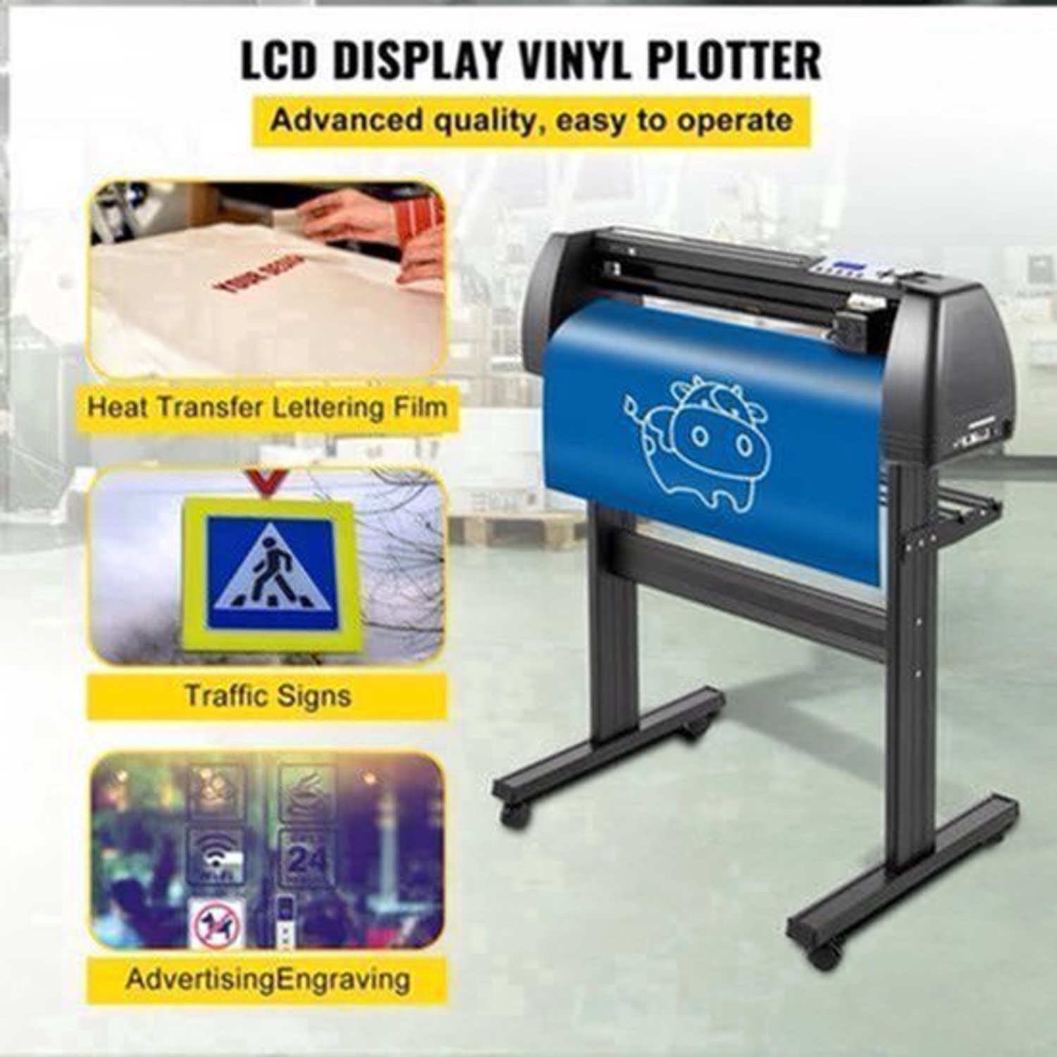 Vinyl Snijplotter – Vinyl Cutter – Snijmachine – Plotter – Sticker Snijder – 28 Inch Snijbreedte – Nauwkeurige Snijkracht 500g - 720mm