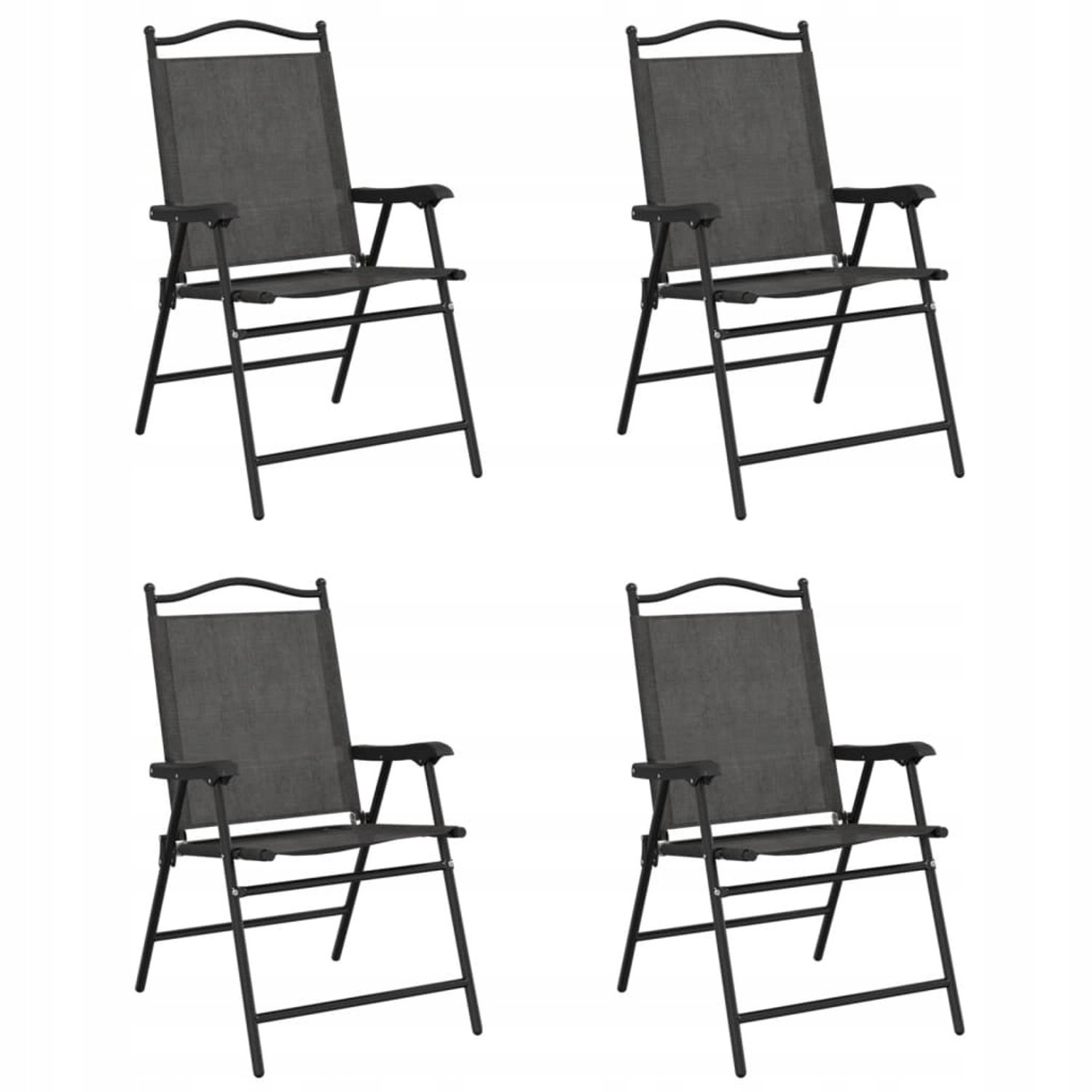 4x Opvouwbare Terrasstoelen Textilene & Staal - Comfortabel & Duurzaam