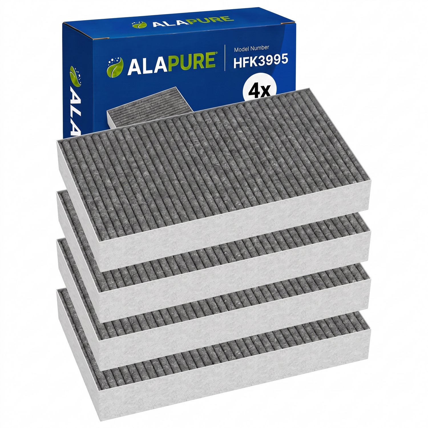 4x Alapure 3995 Compatibel met Miele Koolstoffilter D29 / 11292130