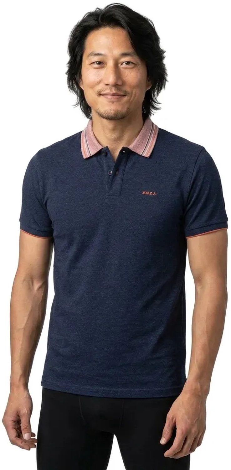 NZA - Effenkleurige polo met korte mouw - Traditional Navy