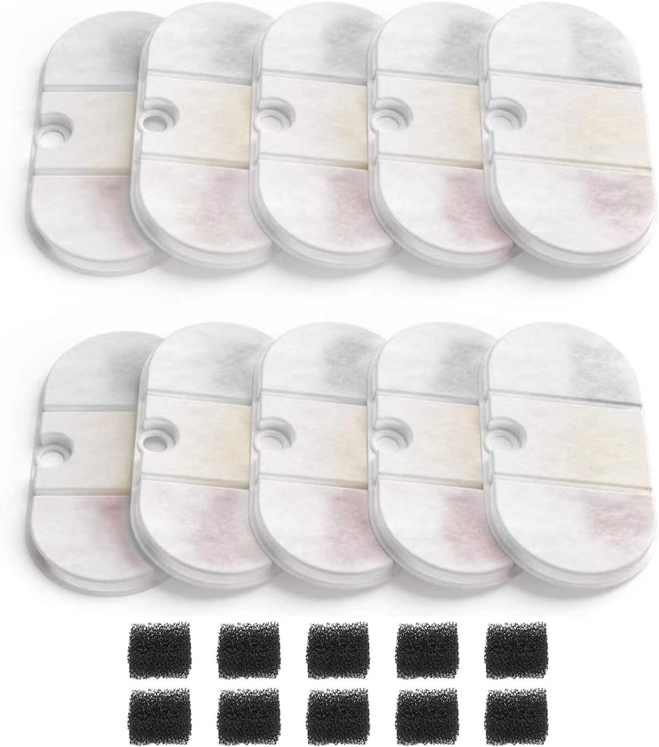 Filters vervanging 10-pack - compatibel met PETLIBRO 78oz/2.1L - optimale waterkwaliteit - ideaal voor huisdieren - ShopVlot