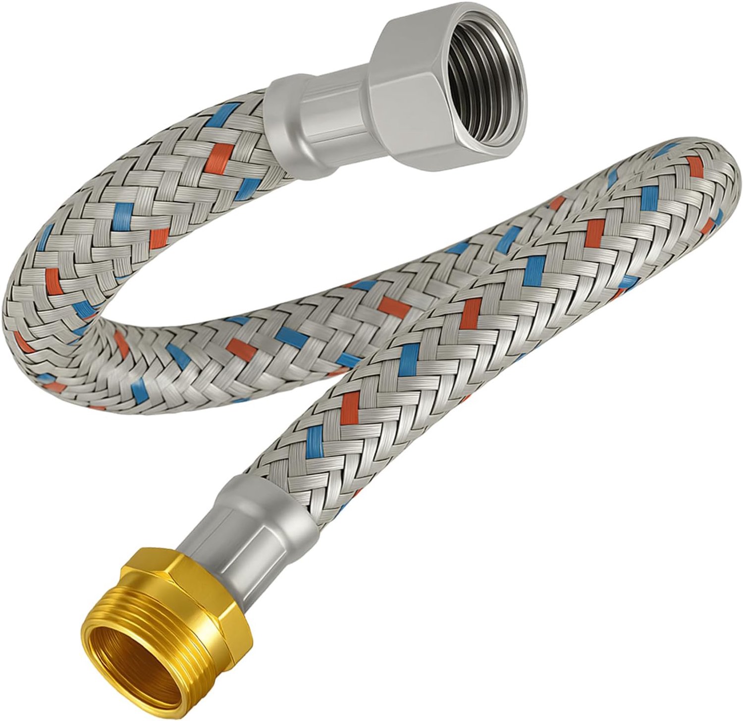 Hose 50 cm - female 1/2 inch x male 1/2 inch - temperatuur max. 158 °F - geschikt voor druk tot 10 bar - Homevero