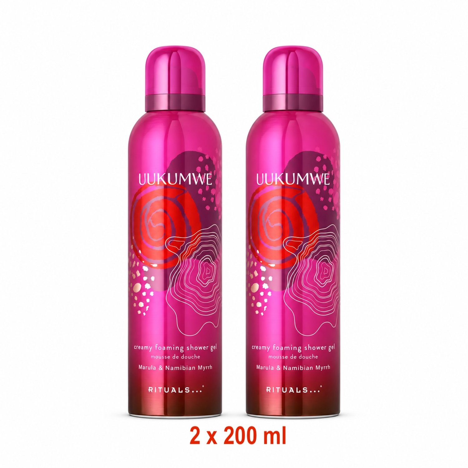 Rituals Uukumwe Creamy Foaming Shower Gel - 2 x 200 ml = 400 ml