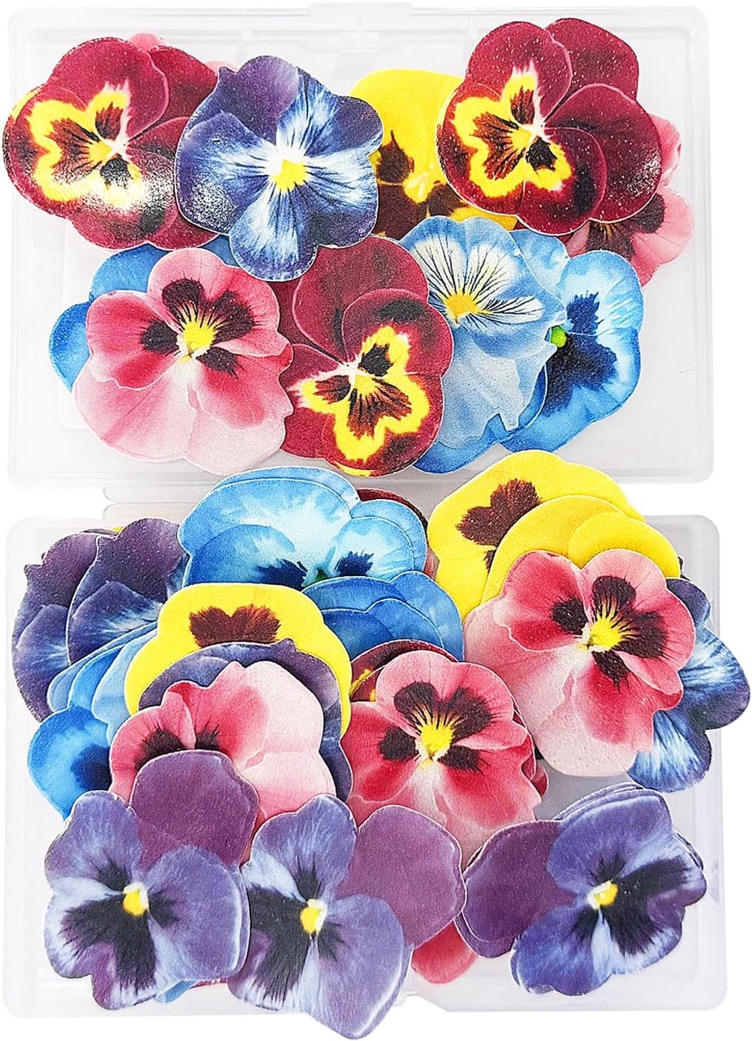 Paper bloemen voor taart - 60 paarse 3D bloemen - waferpapier - decoratie voor desserts - ShopVlot