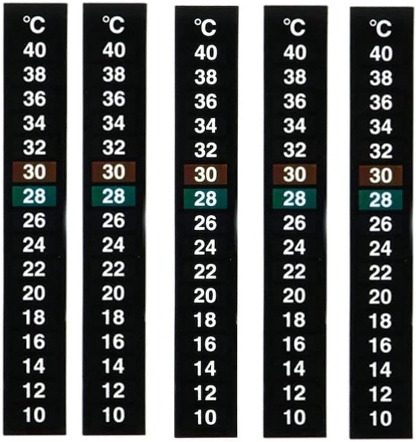 Aquarium Thermometer - Multikleur - 13 x 1,8 cm - Zelfklevende Temperatuurstrip - Voor Aquariums en Huishoudelijk Gebruik