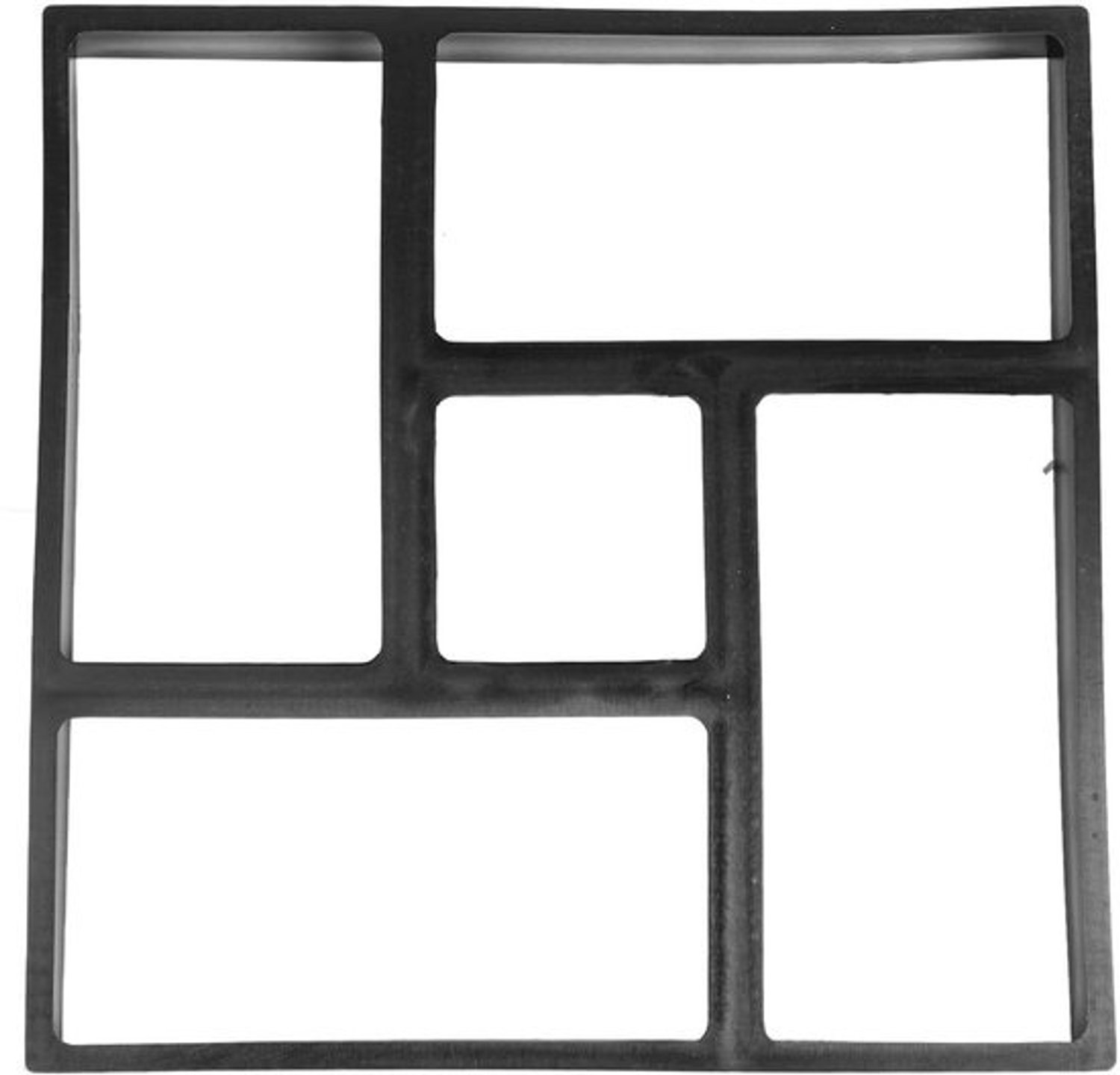 Vorm voor tuinpaden - Terrasvorm - Maakt tuinieren eenvoudig - Herbruikbaar plastic - 41 x 41 cm - Zwart