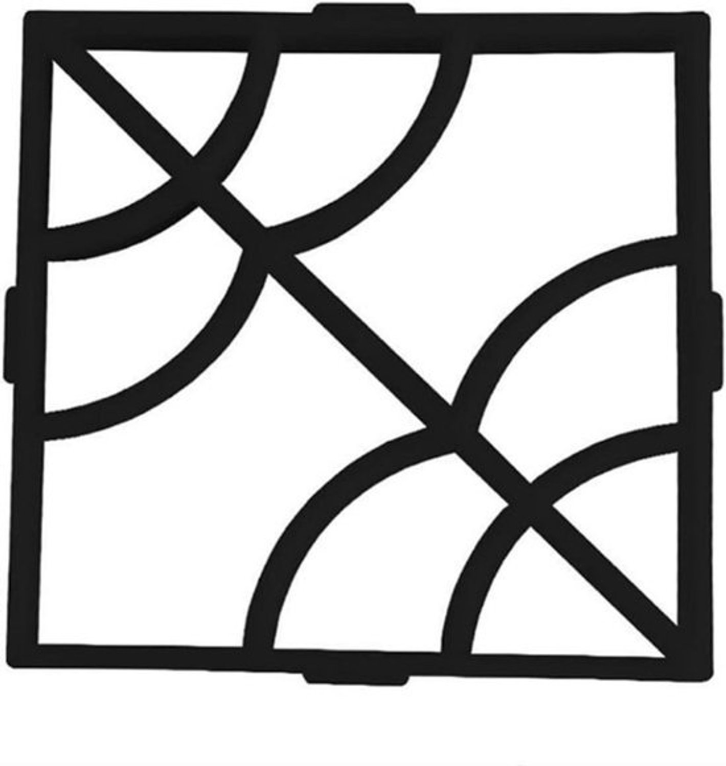 Betonmal voor een pad - Stoeptegelmal - Voor het maken van een tuinpad - Herbruikbaar plastic - 40 x 40 cm - Zwart