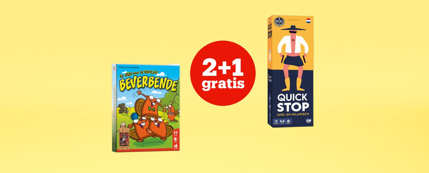 2+1 gratis op