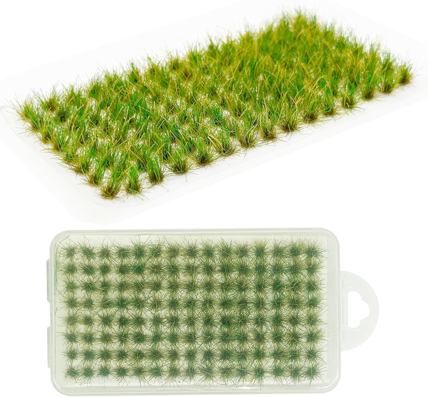 Modelgras tufts 120PCS - Kunstgras voor miniatuur landschap - Groene nylon planten - Eenvoudig aan te brengen - ShopVlot