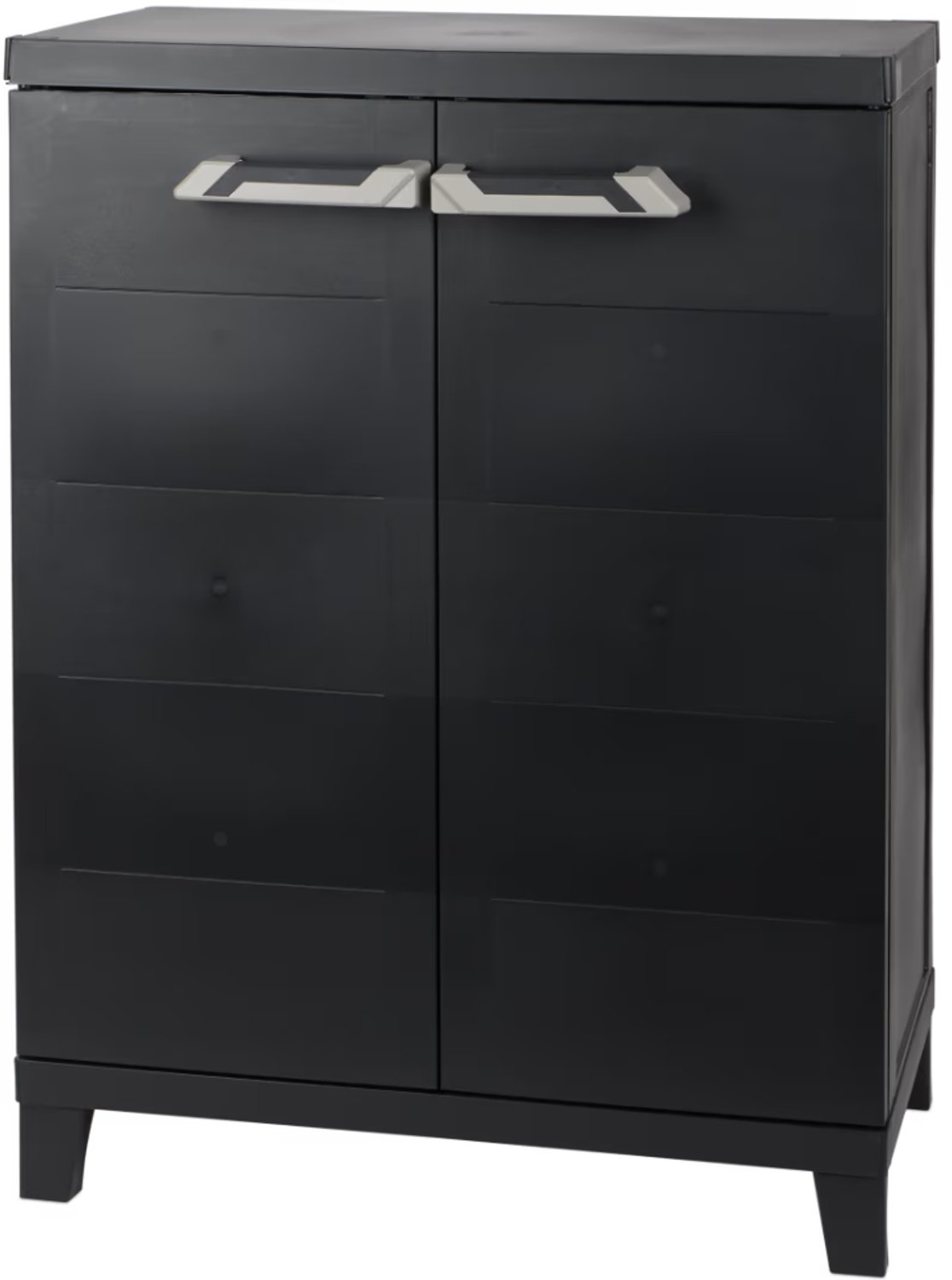 Mr. Magazzino Opbergkast – Binnen & Buiten – 2 Deuren – UV-bestendig – Vergrendelbaar – 66 x 40 x 88 cm – Zwart