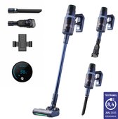 Samako Steelstofzuiger Draadloos - 450W - Kruimeldief - 3 Opzetstukken - Stofzuiger 32kPa zuigkracht - Zonder zak op accu - CleanDetect
