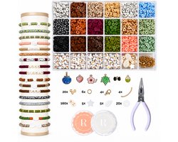 Richly Create, Inspire & Shine Luxe Katsuki Kralen set - Armbandjes maken - Sieraden Maken - incl. E-BOOK - 6 Bedels - Letterkralen - Kralen Ketting - Knutselen Meisjes