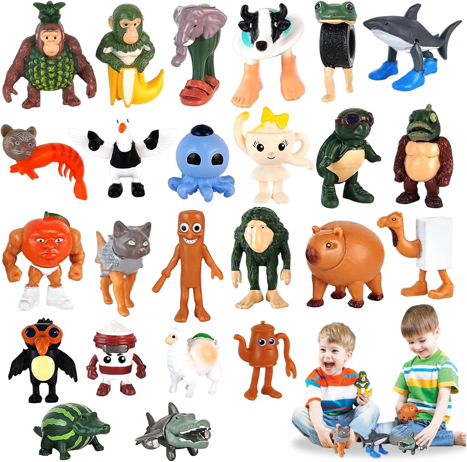 Creatieve figuren set - 24 stuks - Tung Tung Tung Sahur dieren - Unieke deskdecoratie voor verzamelaars - ShopVlot