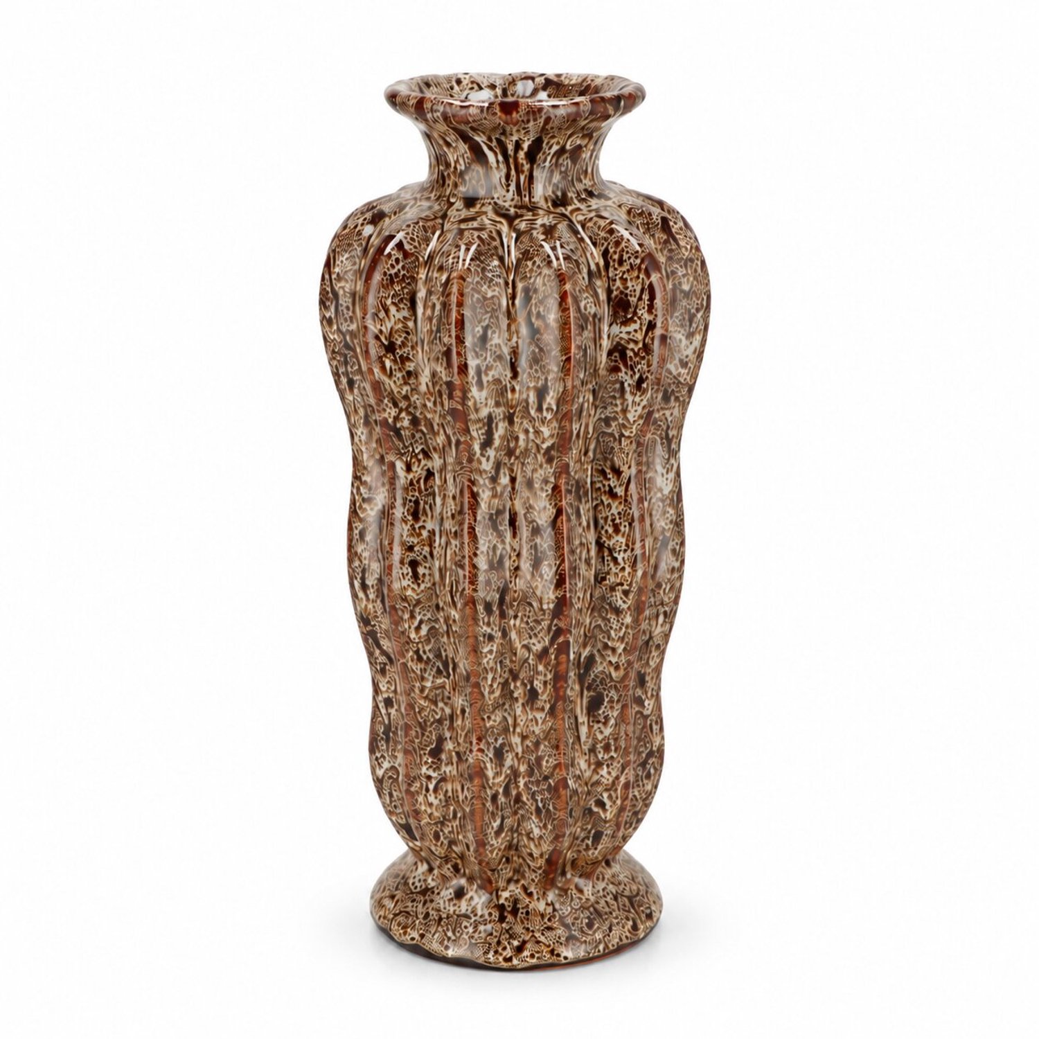 Suus Vaas Keramiek - Crème/Bruin - H 31 cm