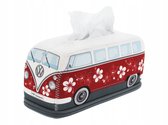 BRISA VW Collection - Volkswagen neopreen cosmetische servettenhouder-papieren zakdoekjes-tissuebox voor in de badkamer in T1 Bulli Bus-design (rood)