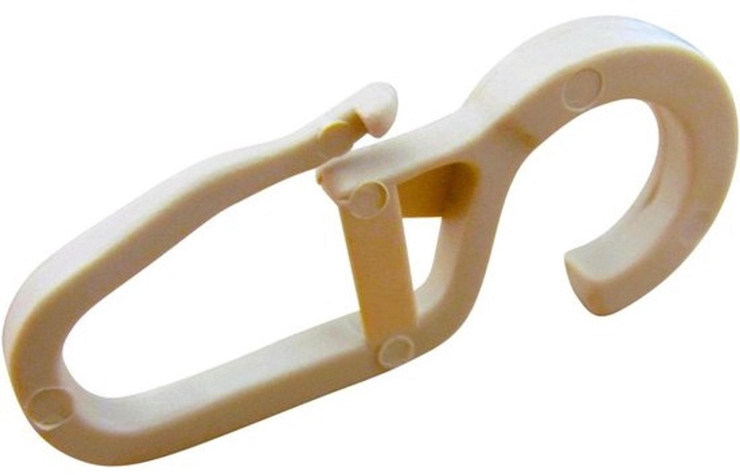 Gordijnhaken Beige Overcliphaken Vouwhaken met Oogje Ø 10 mm (25 tot 1000 stuks)