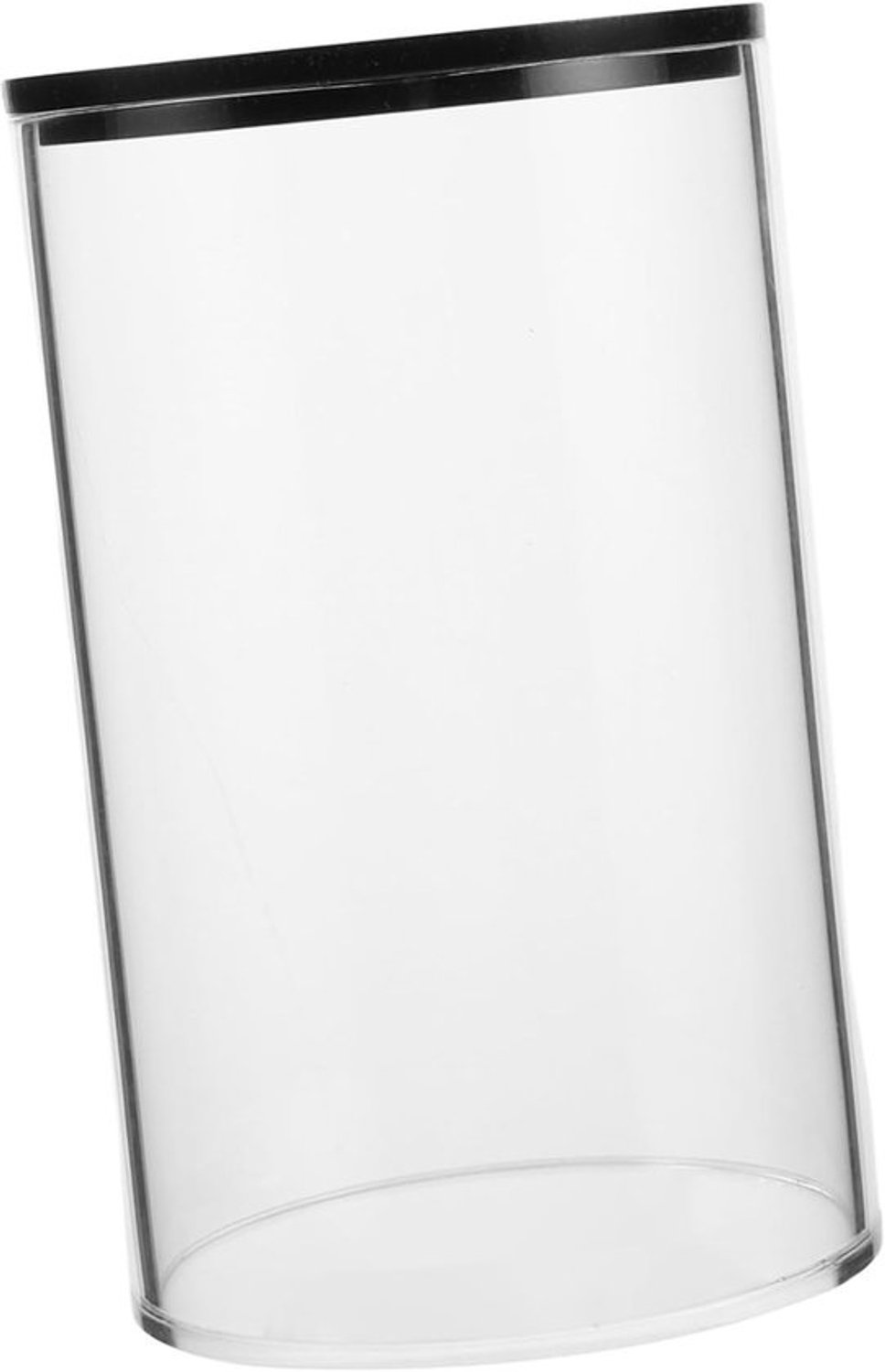 Acryl Spaarpot - Donatiebox Geldkist - Fooien Opslag - Met Slot - 13x8x8 cm - Zwart