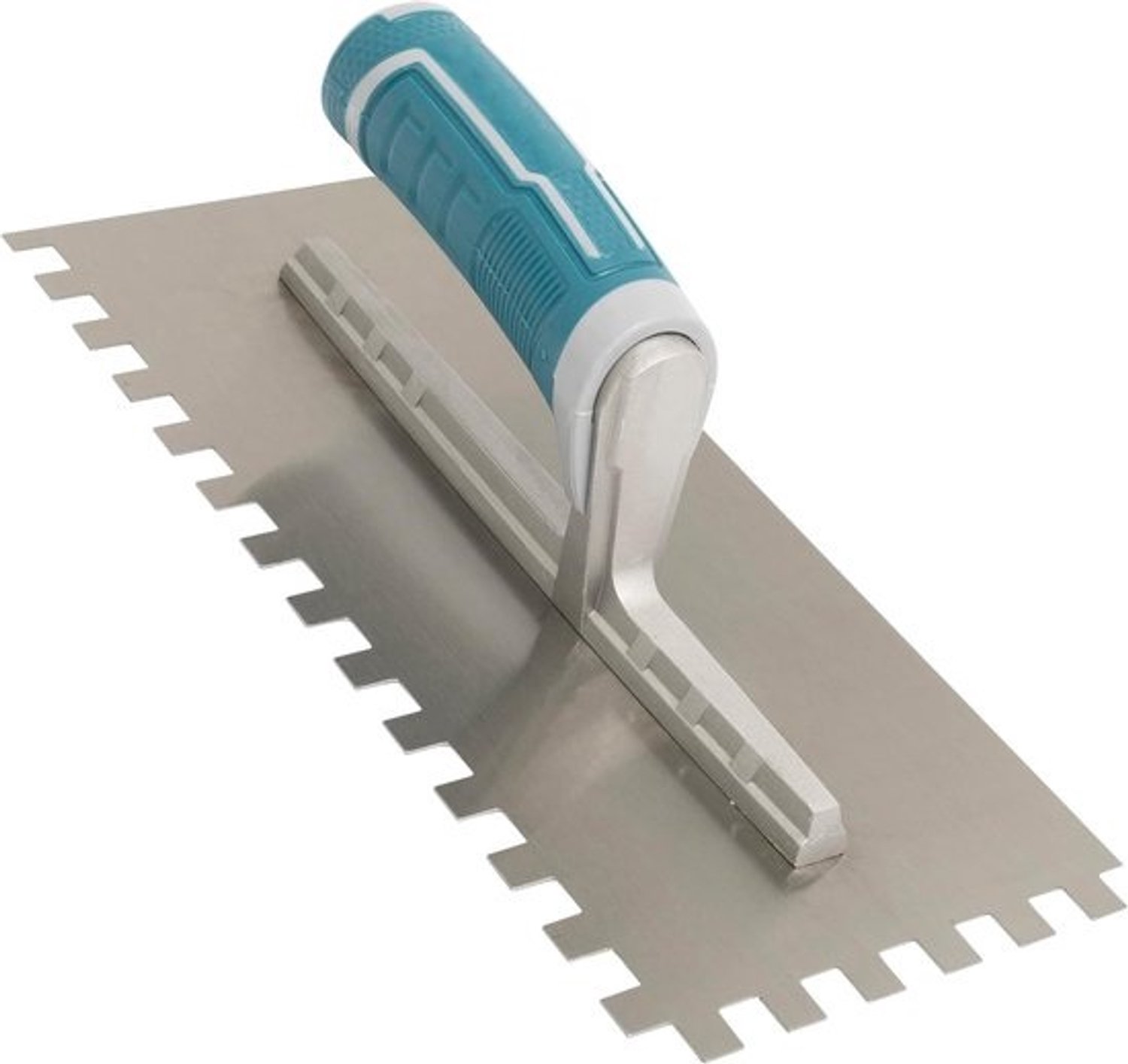 Tegelspaan Met Tanden - Afwerkspaan Troffel - Bouw Werkzaamheden - Stalen Blad Kunststof Handvat - 10x10 mm Tanding