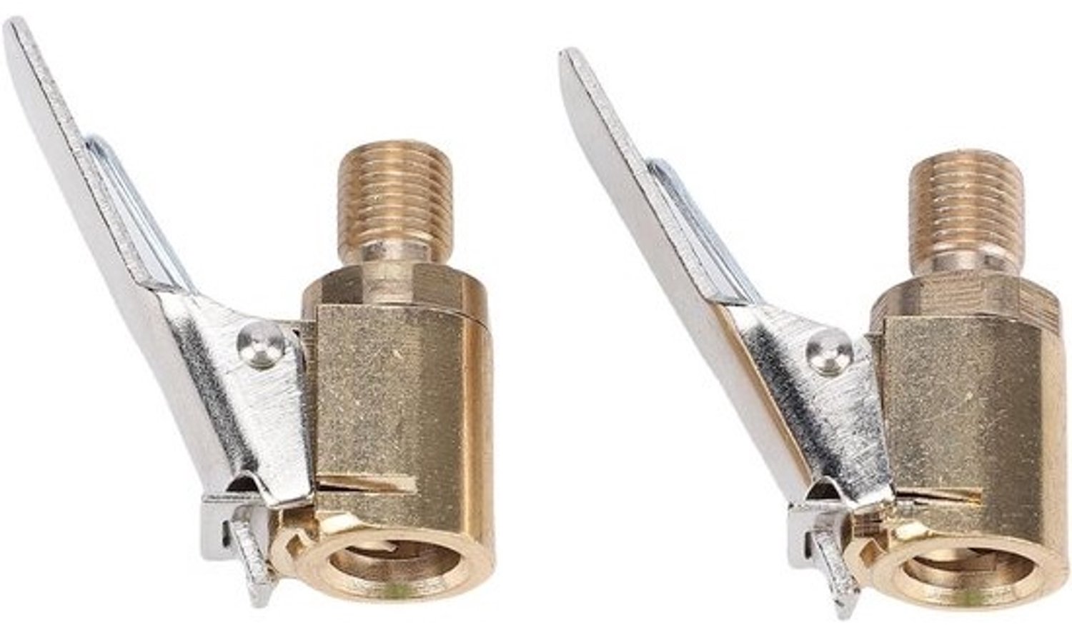 Bandenpompadapter - Luchtklauwplaat - Banden Oppompen - Messing Vergrendeling - 2 stuks - Messing