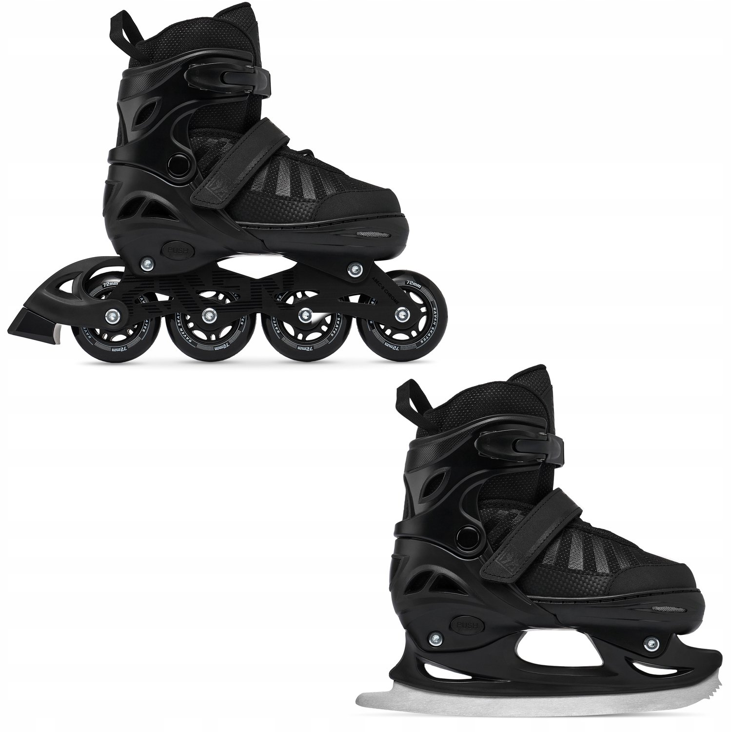 RAVEN Oxen 2-in-1 Schaatsrolschaatsen Verstelbaar 46-49