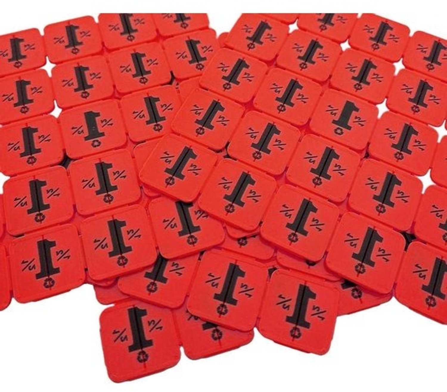 Breekmunten 10.000 stuks - Consumptiemunten Tokens - Snel Betalen - Gemaakt van gerecycled plastic - 24 x 24 mm - Rood