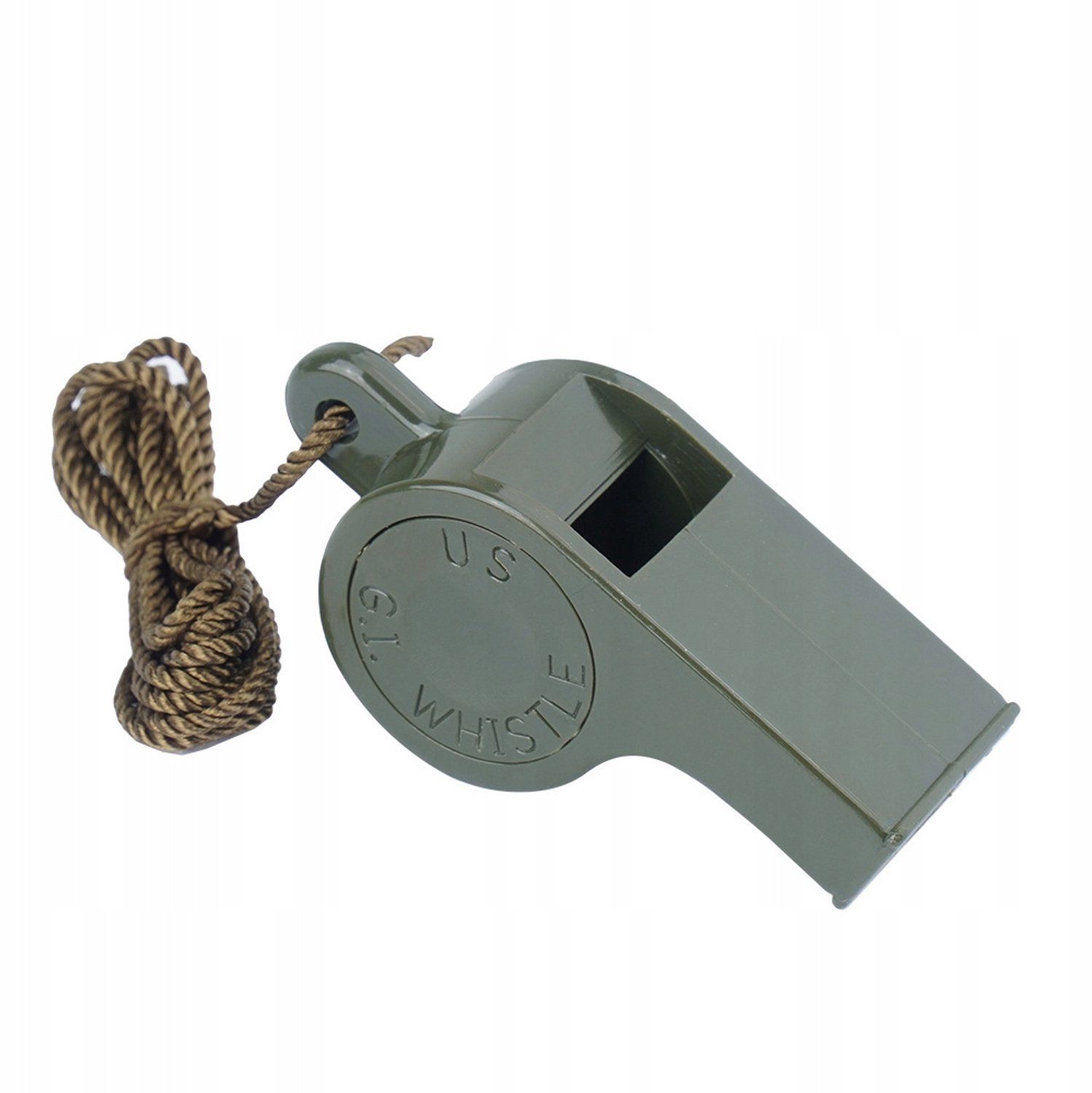 Mil-Tec G.I. Style Fluitje met Koord - Groen Plastic