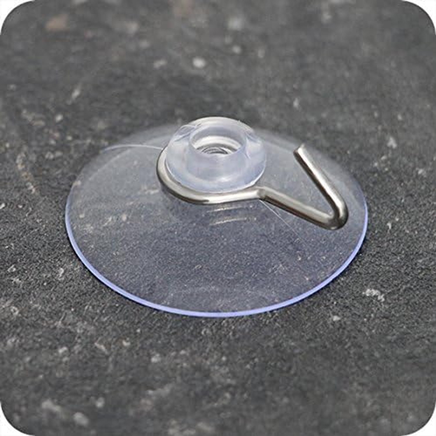 ggm 10 transparent suction cups with metal hooks with a diameter of 20 mm - ShopVlot